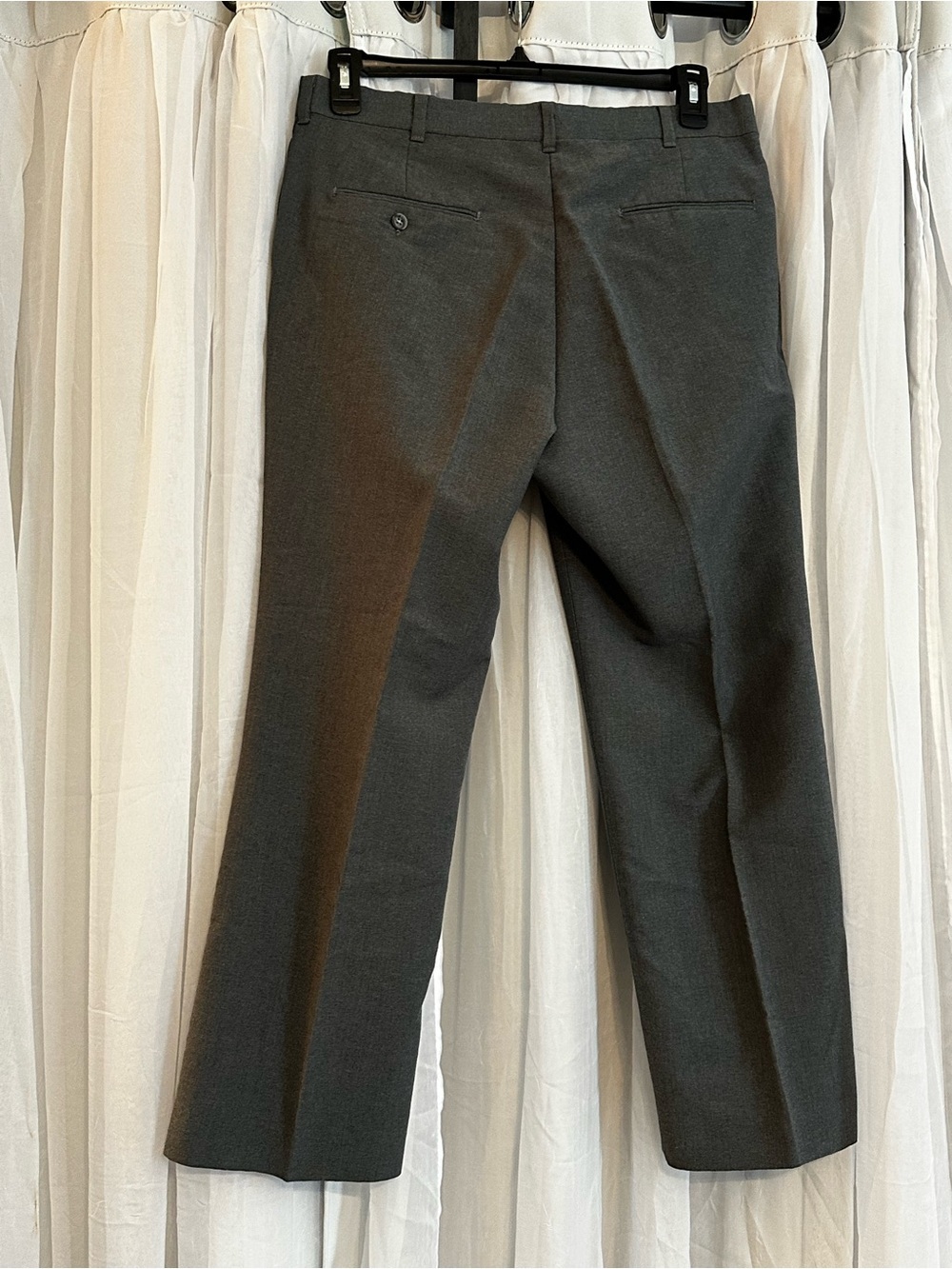 Men's Classic Pleated Dress Pants - Charcoal Gray - Picture 5 of 8